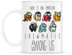 printfashion Among us - crewmates - there is one impostor - Bögre - Fehér (4156012)