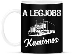 printfashion Legjobb kamionos - Bögre - Fekete (1007219)