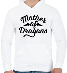 printfashion Sárkányok anyja - Férfi kapucnis pulóver - Fehér (1512368)