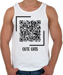 printfashion Cuki cicák - Férfi atléta - Fehér (14051009)