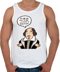 printfashion Be or not to be - Férfi atléta - Fehér (1987913)