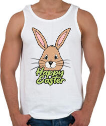 printfashion Happy nyuszi - Férfi atléta - Fehér (13052569)