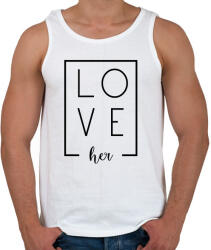 printfashion LOVE her páros 1 - Férfi atléta - Fehér (6075124)