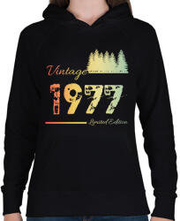 printfashion 1977 - Női kapucnis pulóver - Fekete (12613062)