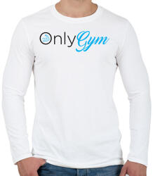 printfashion OnlyGym - Férfi hosszú ujjú póló - Fehér (16747918)