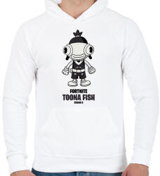 printfashion Toona Fish - Fortnite Season 8 - Férfi kapucnis pulóver - Fehér (5357162)
