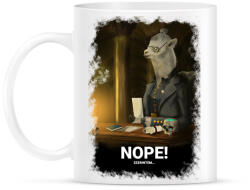 printfashion Nope Alpaka digitális festmény - Bögre - Fehér (2028986)