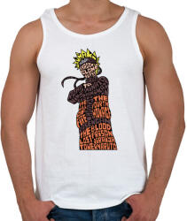printfashion Naruto Uzumaki - Férfi atléta - Fehér (962076)