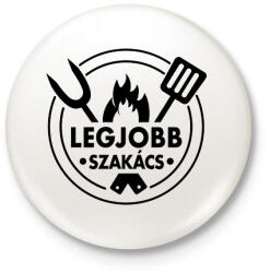 printfashion Legjobb szakács - Kitűző, hűtőmágnes - Fehér (16257053)