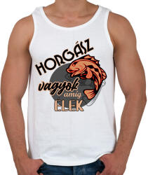 printfashion horgász vagyok - Férfi atléta - Fehér (6135572)
