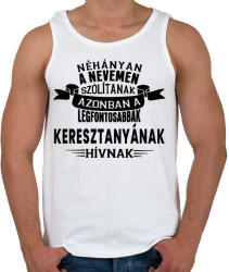 printfashion A legfontosabbak Keresztanyának hívnak. - Férfi atléta - Fehér (14762542)