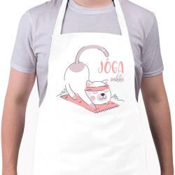 printfashion Jóga örökké - Cicás - Kötény - Fehér (6873287)