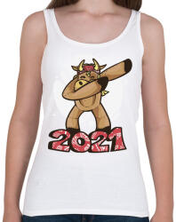 printfashion 2021 táncoló tehén - Női atléta - Fehér (4086808)