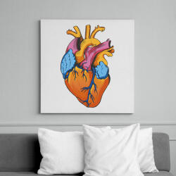 printfashion Szív - Vászonkép - Fehér (9443090)