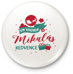 printfashion Én vagyok a kedvence - Páros - Kitűző, hűtőmágnes - Fehér (9623985)