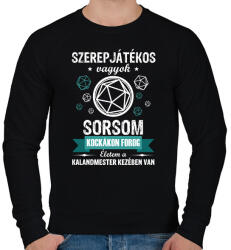 printfashion Sorsom kockákon forog - Férfi pulóver - Fekete (2673491)