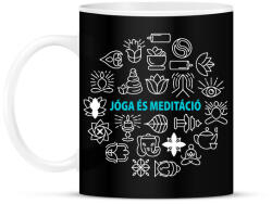 printfashion Meditáció és jóga - Bögre - Fekete (6347852)