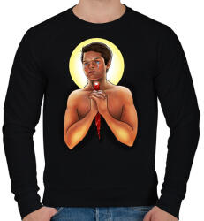 printfashion Castiel - Férfi pulóver - Fekete (2545139)