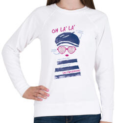 printfashion Párizsi - Női pulóver - Fehér (54445)