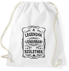 printfashion A legendák júniusban születnek - Sportzsák, Tornazsák - Fehér (7407490)