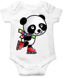 printfashion Panda korcsolyázik - Baba Body - Fehér (12058162)