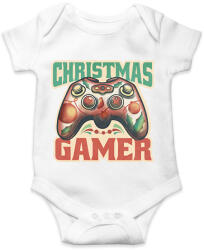 printfashion christmas gamer, karácsonyi játékos - Baba Body - Fehér (11019150)
