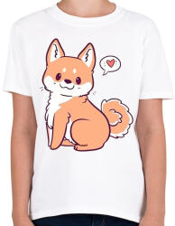 printfashion Akita puppy - Gyerek póló - Fehér (4840692)