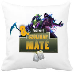 printfashion Fortnite Születésnap - Párnahuzat, Díszpárnahuzat - Fehér (1698956)