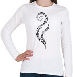 printfashion Maori hullám - Női hosszú ujjú póló - Fehér (6005743)