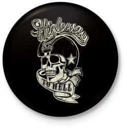 printfashion Highway to Hell - Kitűző, hűtőmágnes - Fekete (3097691)