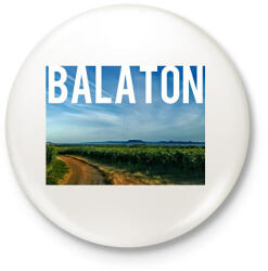 printfashion Szőlő, Bor, Balaton - Kitűző, hűtőmágnes - Fehér (13228591)