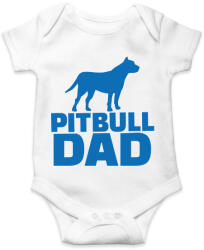 printfashion Pitbull apa - Baba Body - Fehér (1332457)