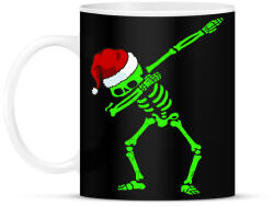 printfashion Dabbing csontváz télapó - Bögre - Fekete (1094089)