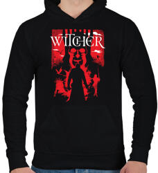 printfashion Witcher - Férfi kapucnis pulóver - Fekete (2097198)