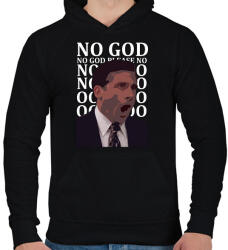 printfashion NO GOD PLEASE NO! - The office - Férfi kapucnis pulóver - Fekete (13964535)