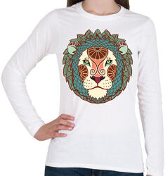 printfashion Színes Oroszlán horoszkóp - Női hosszú ujjú póló - Fehér (1721266)