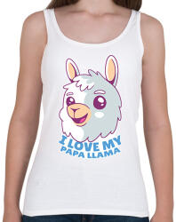 printfashion Papa láma - Női atléta - Fehér (6257931)