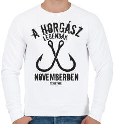 printfashion A horgász legendák - Férfi pulóver - Fehér (5003476)