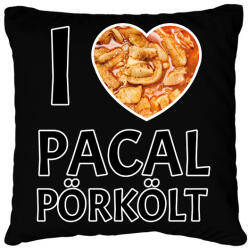 printfashion I love Pacal pörkölt - Párnahuzat, Díszpárnahuzat - Fekete (10853335)