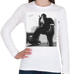 printfashion GTA - BIG SMOKE - Női hosszú ujjú póló - Fehér (1886147)