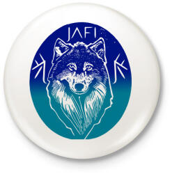 printfashion jég farkas - Kitűző, hűtőmágnes - Fehér (13299448)