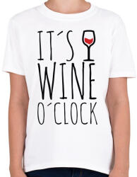 printfashion Wine o'clock - Gyerek póló - Fehér (4301057)
