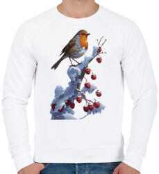 printfashion Vörösbegy - Férfi pulóver - Fehér (15479396)
