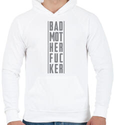 printfashion BadMotherfucker - Férfi kapucnis pulóver - Fehér (5257048)