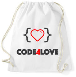 printfashion CODE4LOVE - Sportzsák, Tornazsák - Fehér (212448)