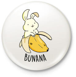 printfashion Bunana - Kitűző, hűtőmágnes - Fehér (3083061)