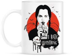 printfashion Wednesday Addams I hate everything - Bögre - Fehér (11392353)
