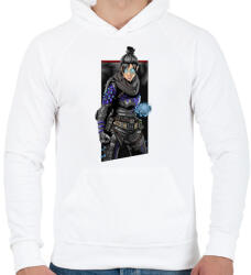 printfashion Apex Legends Wraith - Férfi kapucnis pulóver - Fehér (1294217)