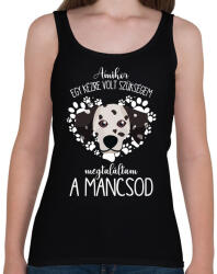 printfashion Megtaláltam a mancsod - Dalmata - Női atléta - Fekete (5453444)