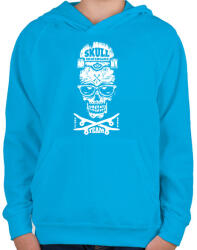printfashion Skate team - Gyerek kapucnis pulóver - Azúrkék (2563558)